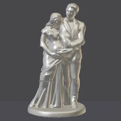 Mô hình 3D cặp đôi đang mang thai trang trí bánh kem sang trọng