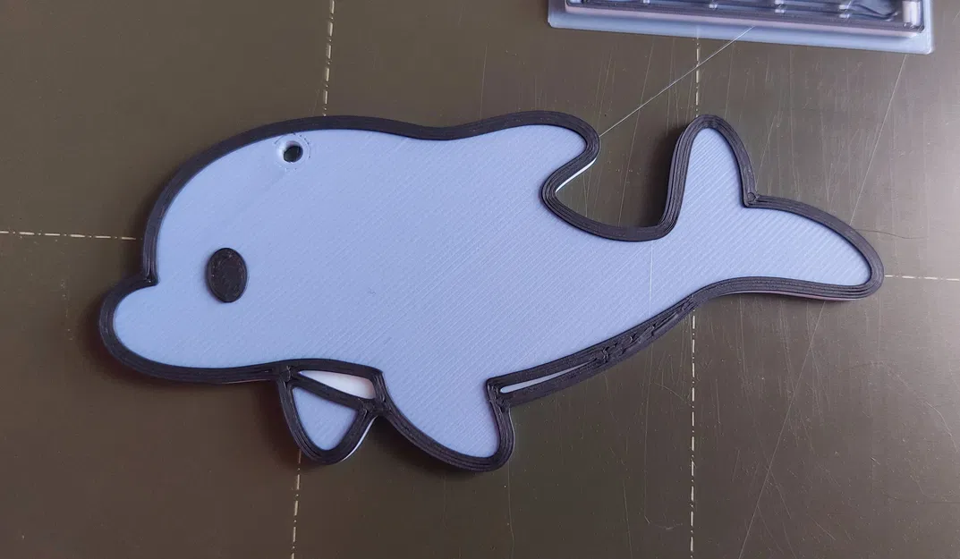 Mô hình móc khóa cá heo dễ thương in 3D (Delfín) - Image 1