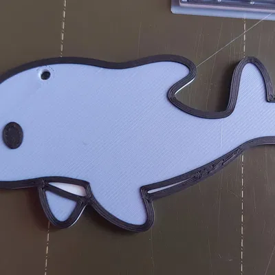 Mô hình móc khóa cá heo dễ thương in 3D (Delfín)