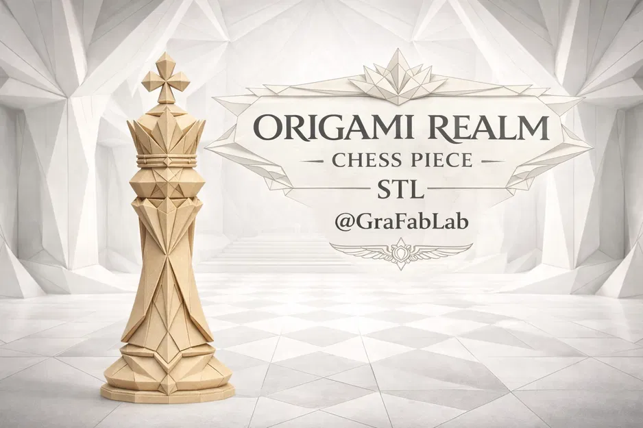 Quân cờ Vua Origami Realm King - Mô hình in 3D độc đáo đẳng cấp - Image 1