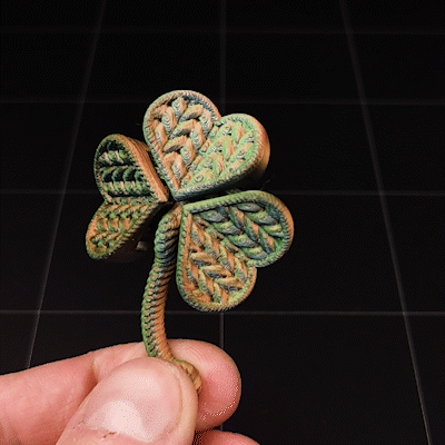 Móc khóa cỏ bốn lá đan linh hoạt - Image 2