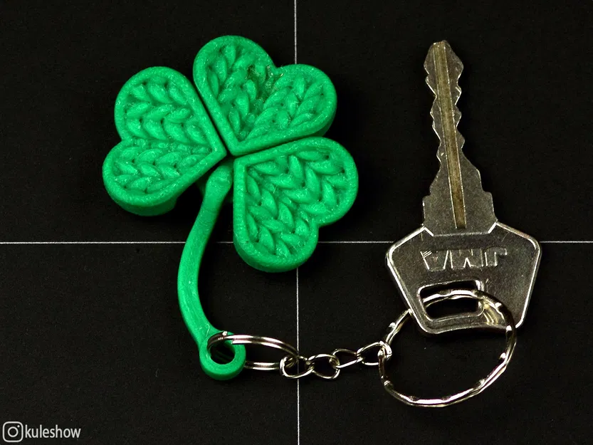 Móc khóa cỏ bốn lá đan linh hoạt - Image 4