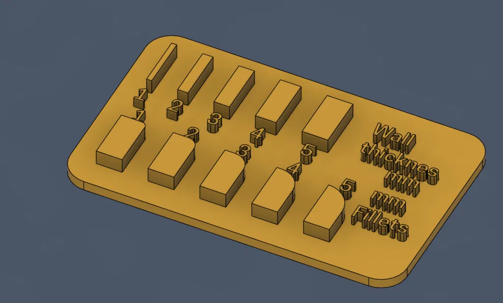 Thẻ tham chiếu thiết kế CAD / Thước đo độ dày và bán kính bo góc - Image 1