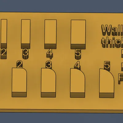 Thẻ tham chiếu thiết kế CAD / Thước đo độ dày và bán kính bo góc