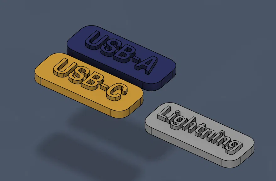 Nhãn Dán Cáp Công Nghệ Tối Giản / Bảng Tên Cổng USB Để Bàn - Image 1