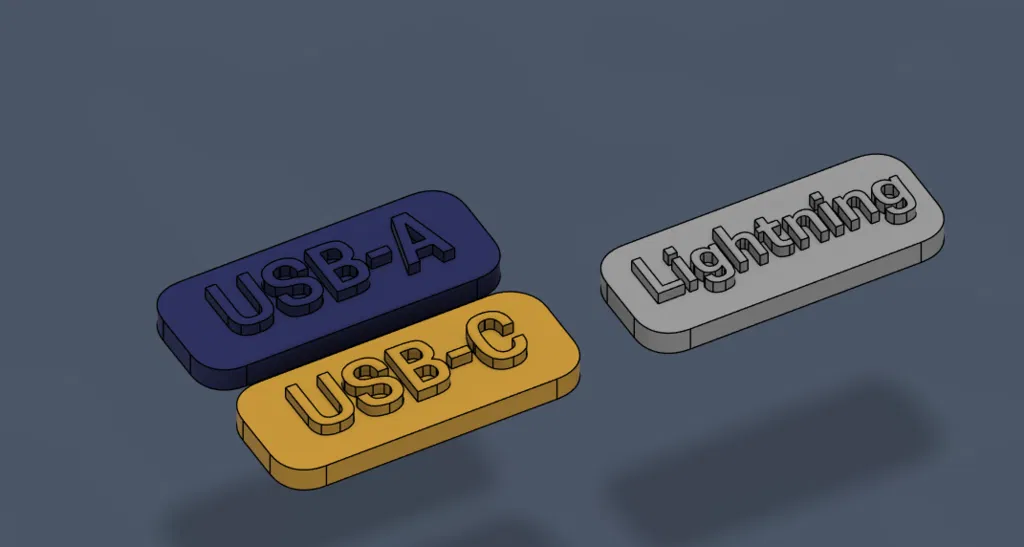 Nhãn Dán Cáp Công Nghệ Tối Giản / Bảng Tên Cổng USB Để Bàn - Image 2