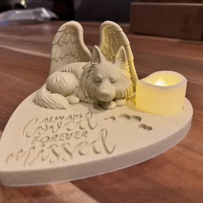 Tượng thiên thần chó Becgie Đức tưởng niệm - Yêu thương mãi mãi, nhớ nhung khôn nguôi