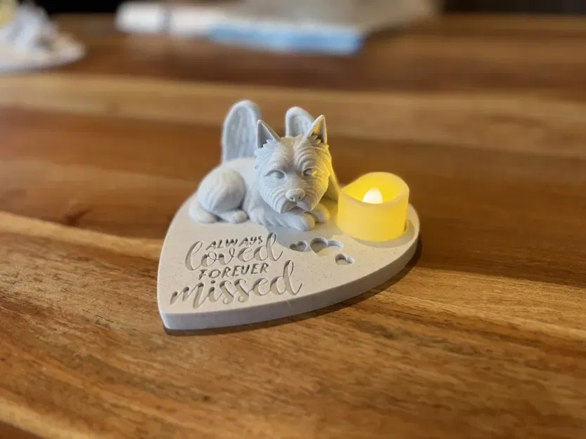 Tượng Tưởng Niệm Thiên Thần Cairn Terrier/Westie - Mãi Mãi Yêu Thương, Mãi Mãi Nhớ Về - Image 2