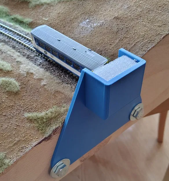 Thanh chặn dừng tàu an toàn cho mô hình đường sắt module TT - Image 1