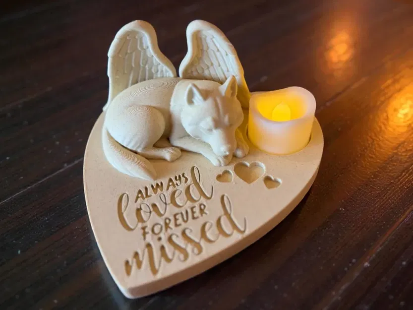 Tượng Thiên Thần Husky Tưởng Niệm - Always Loved Forever Missed - Image 1