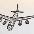 Mô hình treo tường Boeing B-52 Stratofortress nghệ thuật 3D - Thumbnail 1