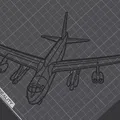 Mô hình treo tường Boeing B-52 Stratofortress nghệ thuật 3D - Thumbnail 2
