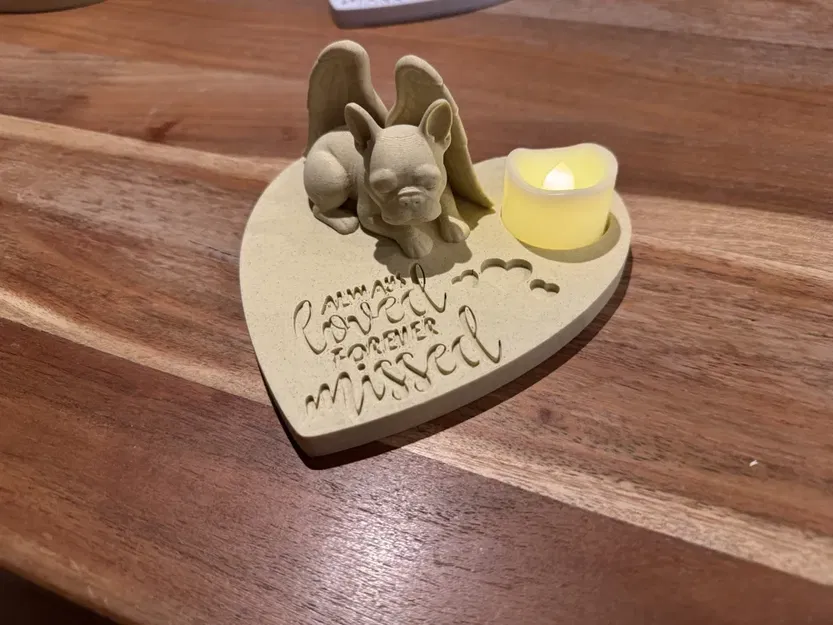 Tượng thiên thần chó French Bulldog tưởng niệm - Mãi mãi yêu thương, mãi nhớ về em - Image 2
