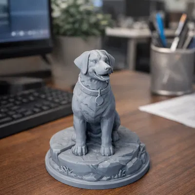 Tượng Chó Labrador Chân Thực – Mô Hình Trang Trí Độ Chi Tiết Cao