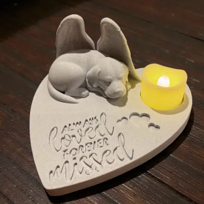 Tượng Tưởng Niệm Thiên Thần Labrador - Always Loved Forever Missed