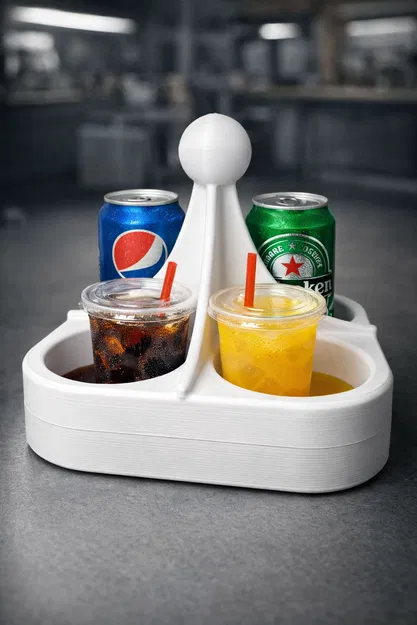 Khay đựng 4 ly tiện lợi | Mẫu in 3D hiện đại - Image 1