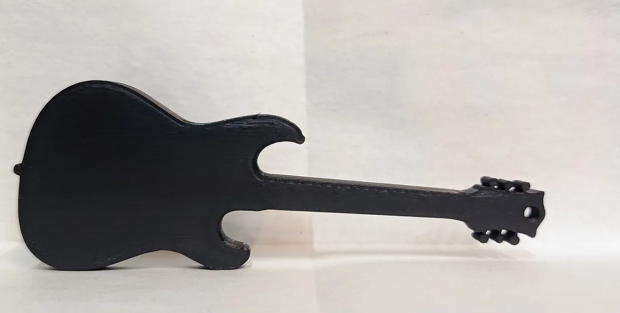 Móc khóa hình cây đàn Guitar - Mẫu in 3D đẹp mắt, dễ in - Image 2