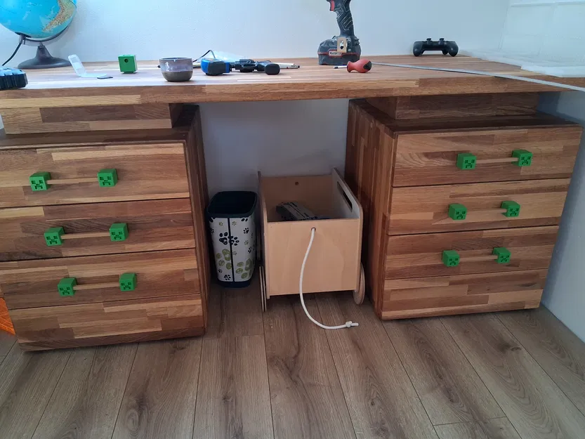 Tay nắm ngăn kéo hình Creeper Minecraft in 3D độc đáo - Image 3