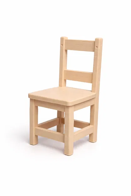 Mô hình ghế gỗ mini cho búp bê - File in 3D nhanh chóng - Image 1