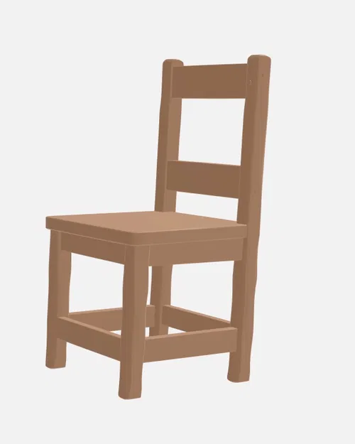 Mô hình ghế gỗ mini cho búp bê - File in 3D nhanh chóng - Image 2