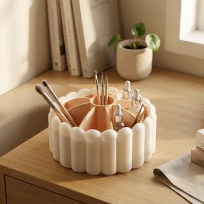 Khay Đựng Đồ Đa Năng Chia Ngăn Hình Tròn