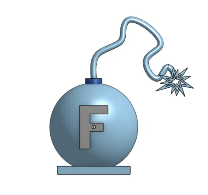 Mô hình trang trí bàn làm việc FBomb độc đáo - In 3D dễ dàng - Image 1