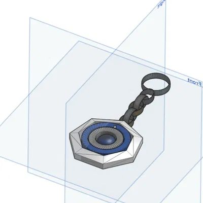 Gyrofidget Spinner – In liền khối kèm dây xích (Infill 50–100%)