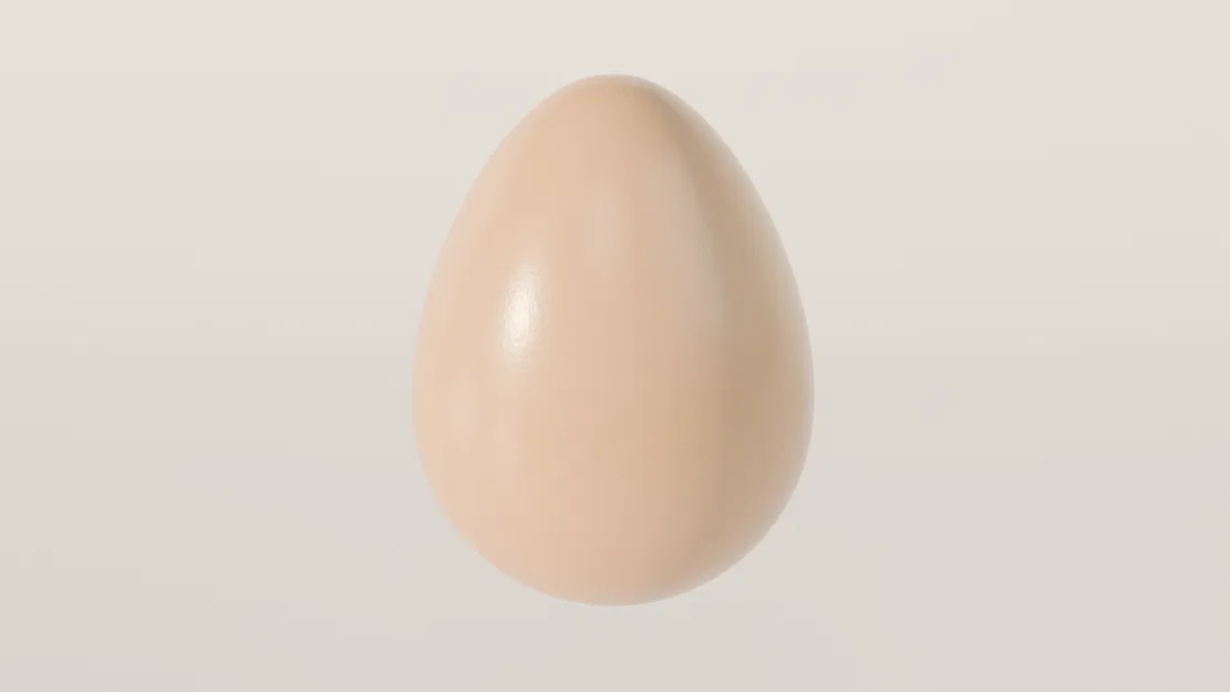 Mô hình quả trứng 3D đơn giản - Phụ kiện trang trí Phục sinh - Image 1