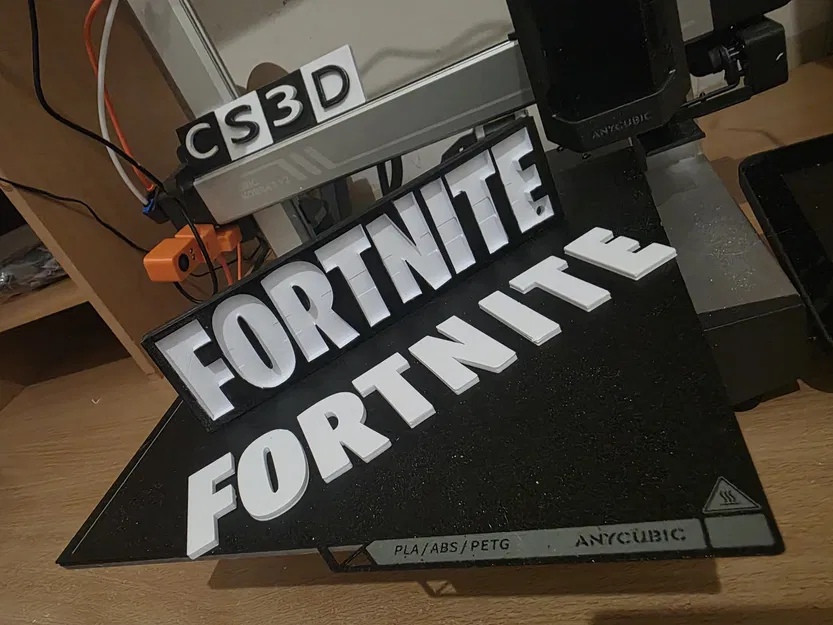 Mô hình hộp đèn LED Logo Fortnite 3D - Có thể treo tường - Image 1