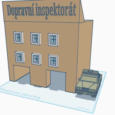 Mô hình 3D tòa nhà thanh tra giao thông (Dopravní inspektorát)