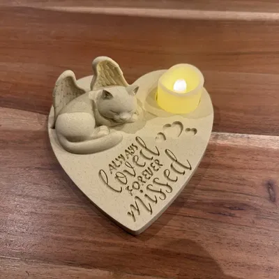 Tượng thiên thần tưởng niệm mèo British Shorthair - Always Loved Forever Missed