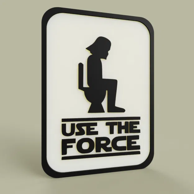 Bảng hiệu Star Wars "Use The Force" độc đáo cho nhà vệ sinh - Image 1