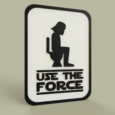 Bảng hiệu Star Wars "Use The Force" độc đáo cho nhà vệ sinh