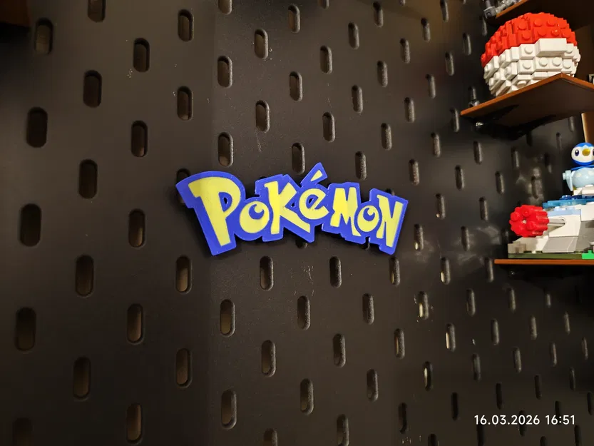 Logo Pokemon trang trí bảng IKEA Skadis (In 3D) - Image 1