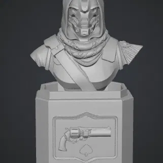 Mô hình tượng bán thân Cayde-6 Destiny 2 kèm bệ trưng bày cực chất