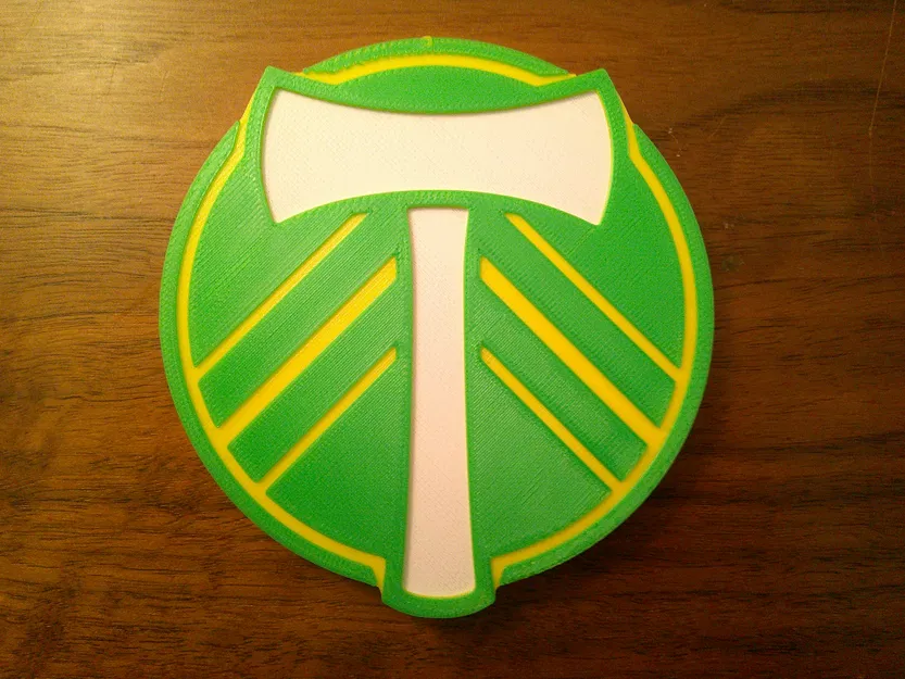 Mô hình 3D logo Portland Timbers: Lót ly trang trí thể thao cực đẹp - Image 1