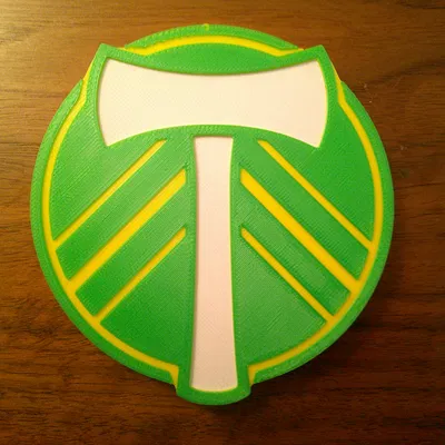 Mô hình 3D logo Portland Timbers: Lót ly trang trí thể thao cực đẹp