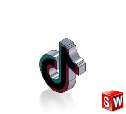 Mô hình logo TikTok 3D - File in 3D trang trí độc đáo - Image 1