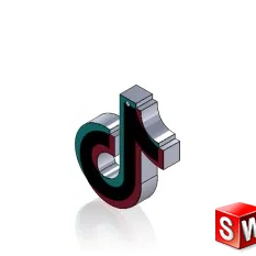 Mô hình logo TikTok 3D - File in 3D trang trí độc đáo