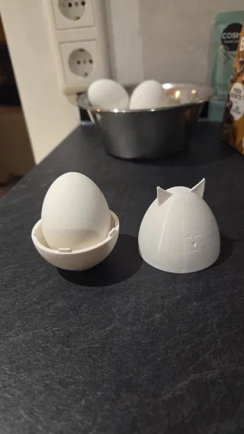 Mô hình in 3D Cat Eggbox - Hộp đựng trứng hình mèo cực đáng yêu - Image 2