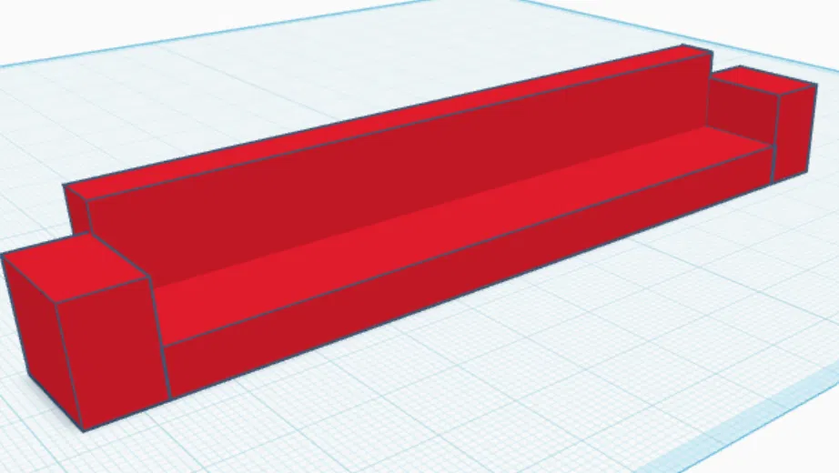 Mô hình ghế sofa 3D tối giản - Phụ kiện trang trí đẹp mắt - Image 1