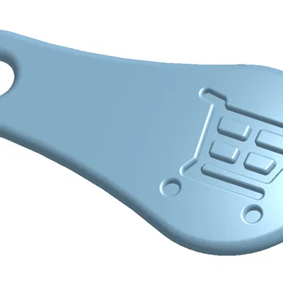 Chìa khóa mở xe đẩy siêu thị in 3D tiện lợi