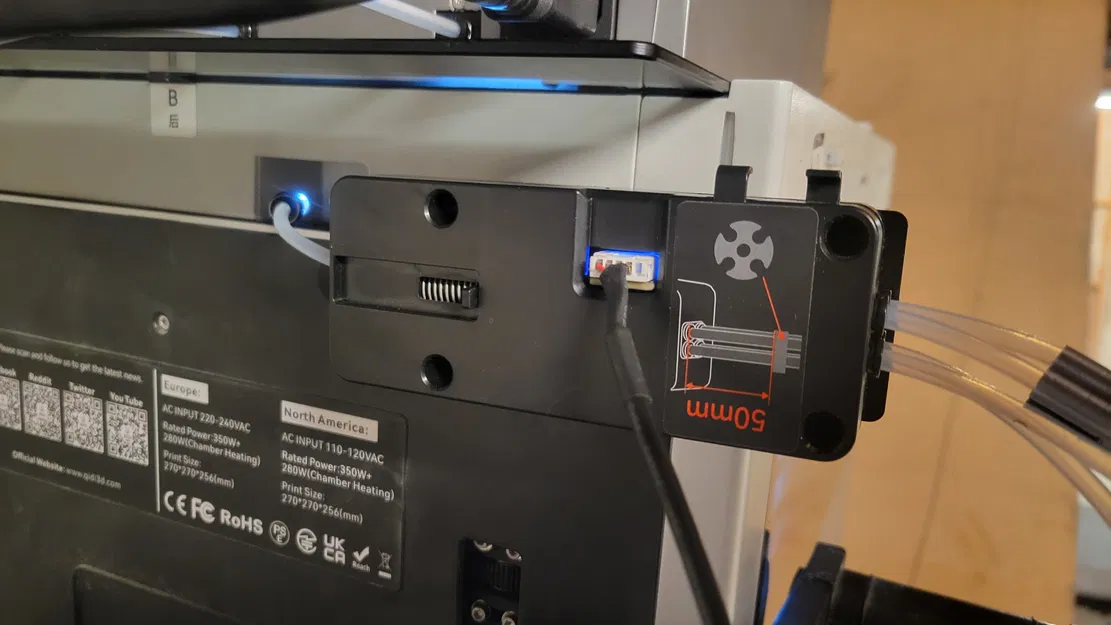 Vị trí lắp Side Hub tối ưu cho Qidi Q2 Qidibox giúp đường dẫn nhựa ngắn nhất - Image 3