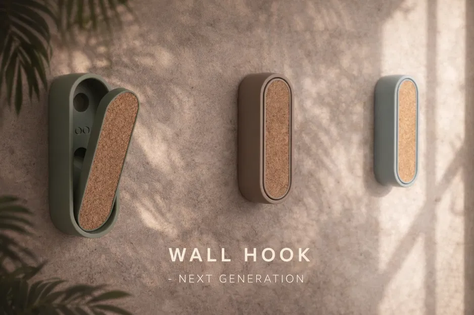 Móc treo tường thông minh tối giản (Wall Hook) - Tự in 3D tại nhà - Image 1