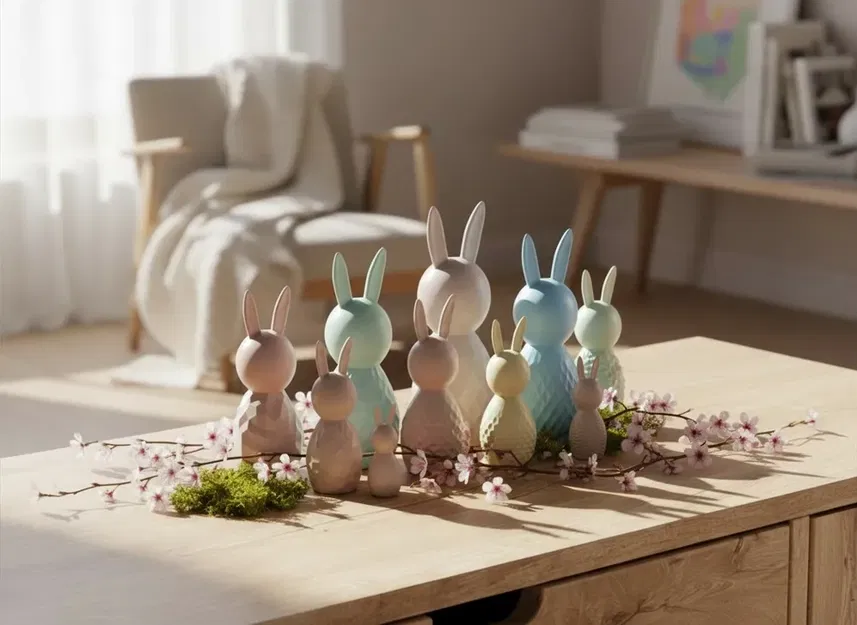 Bộ sưu tập Thỏ Phục sinh – 10 mẫu họa tiết – Có thể thay đổi kích thước - Image 3
