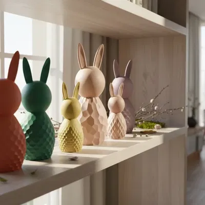 Bộ sưu tập Thỏ Phục sinh – 10 mẫu họa tiết – Có thể thay đổi kích thước