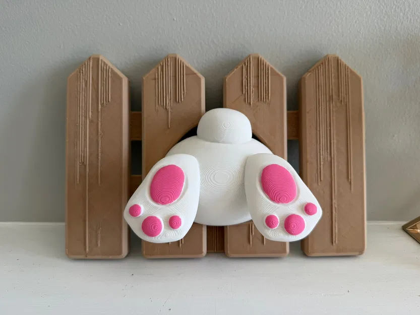 Mô hình thỏ chui hàng rào trang trí cực dễ thương cho ngày Phục sinh - Image 1