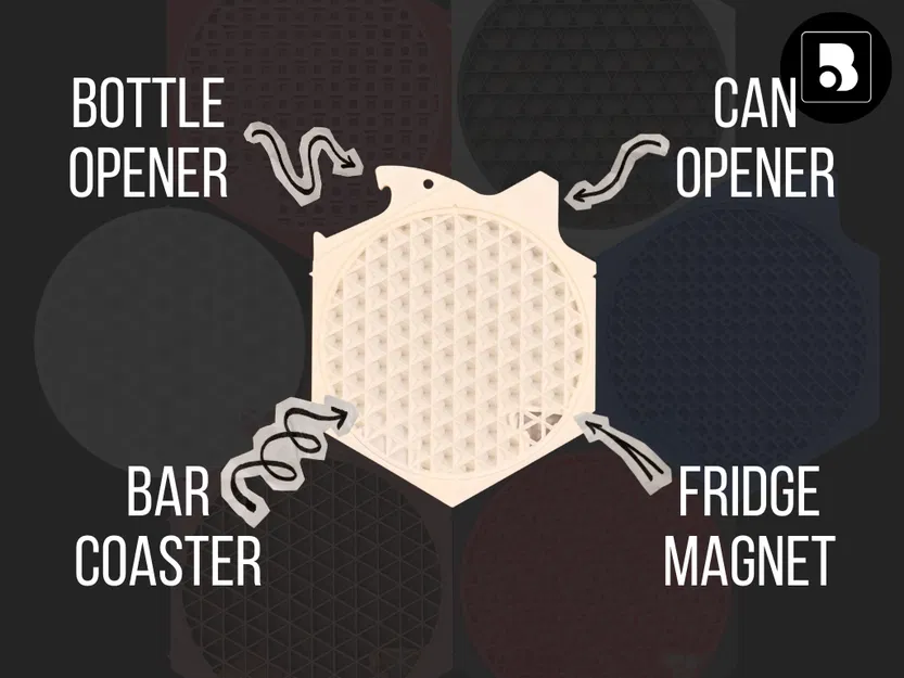 SnapBar - Hệ thống lót ly mô-đun đa năng: Mở bia, mở lon & nam châm dán tủ lạnh - Image 1