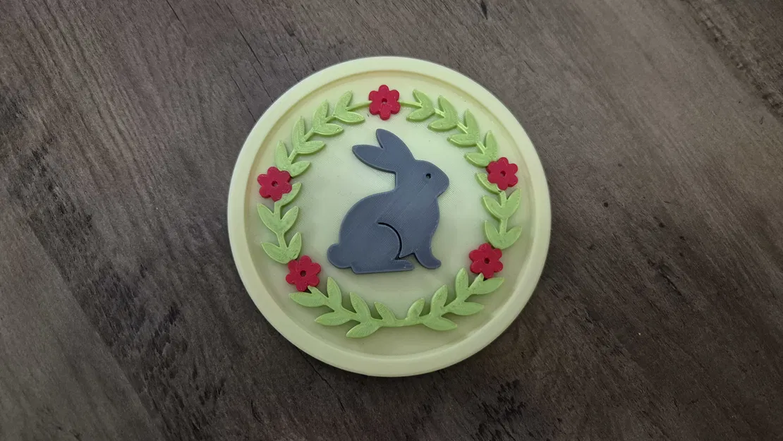 Bộ Lót Ly Hình Thỏ Phục Sinh & Khay Đựng – Series #01 - Image 1