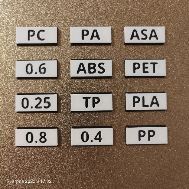 Bộ chỉ báo kích thước nozzle và loại vật liệu - Image 4